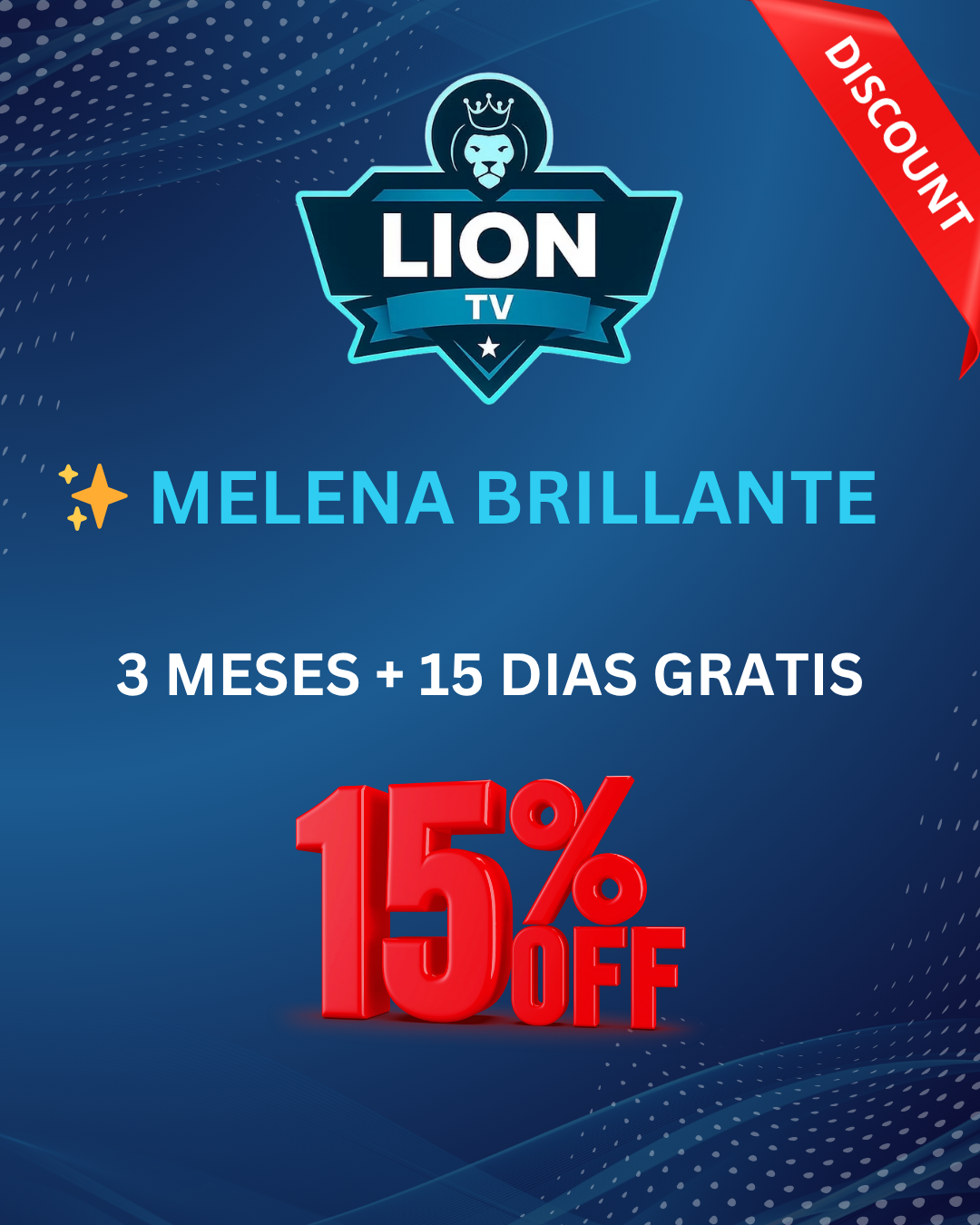 Plan IPTV 3 meses en Honduras con 15 días gratis – Lion TV Premium