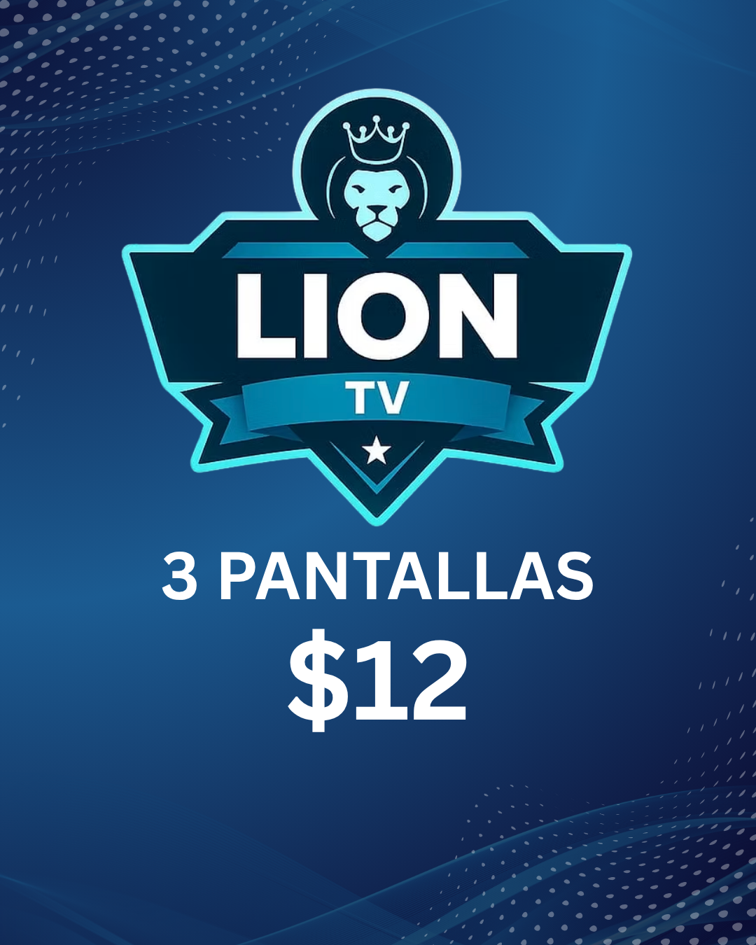 Plan IPTV para 3 pantallas con Lion TV Premium – canales, películas, deportes y series en Honduras y Latinoamérica
