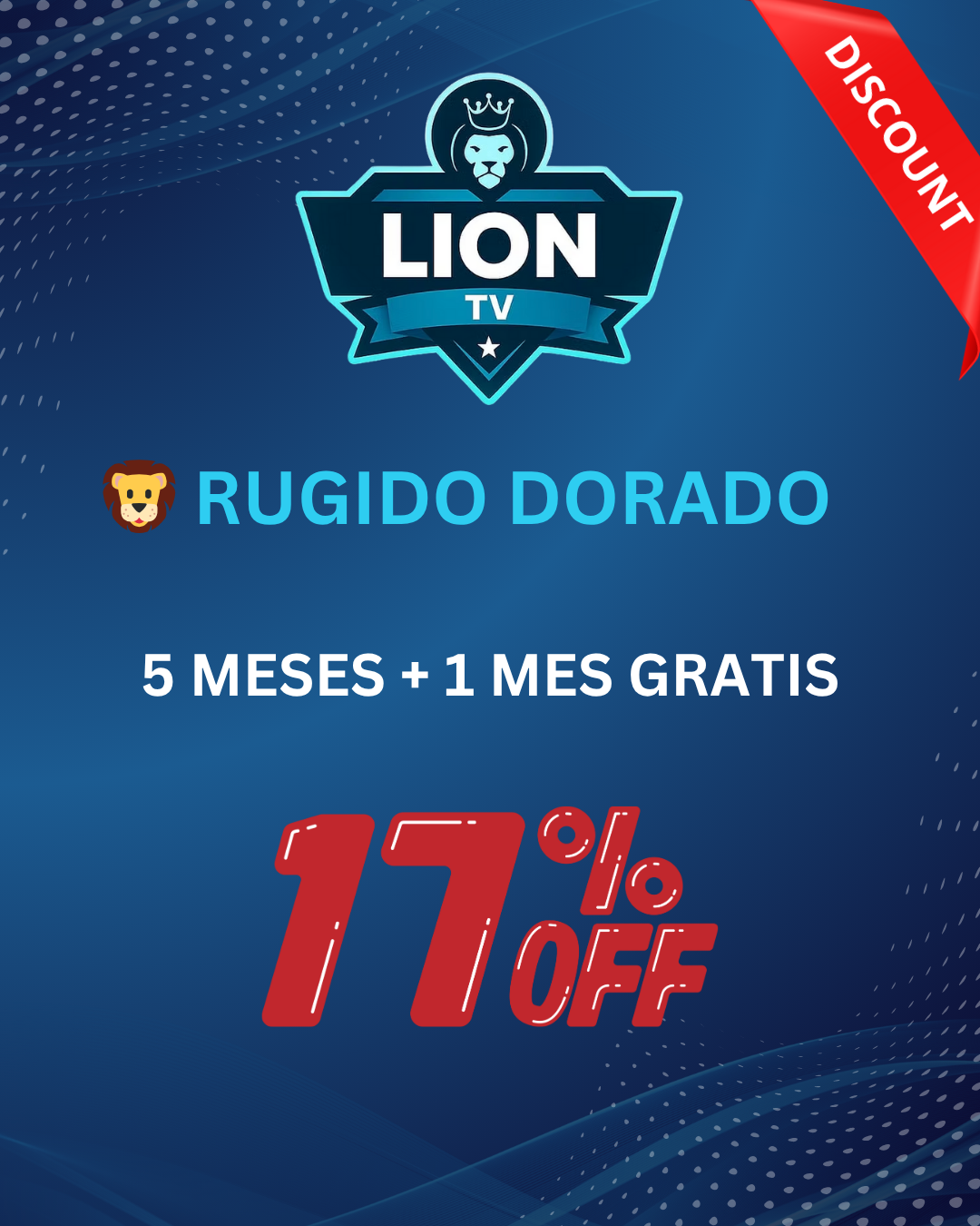 Plan IPTV 6 meses en Honduras – Paga 5 y recibe 1 gratis con Lion TV Premium